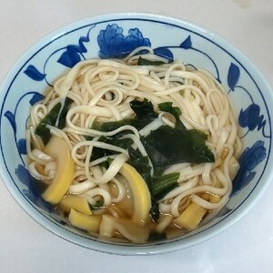 おでんの汁で簡単うどん